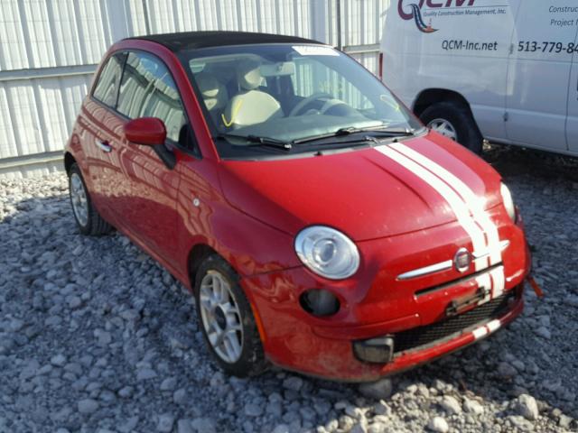 3C3CFFDR5CT187741 - 2012 FIAT 500 POP RED photo 1
