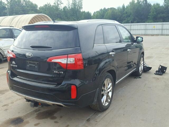 5XYKW4A70FG653375 - 2015 KIA SORENTO SX BLACK photo 4