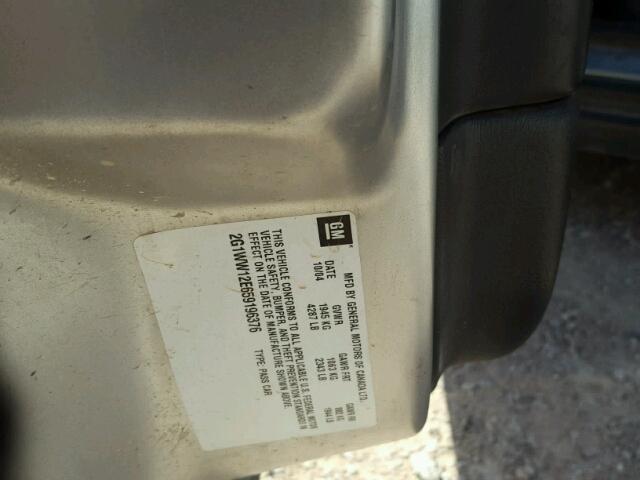 2G1WW12E659196376 - 2005 CHEVROLET MONTE CARL 银色 照片 10