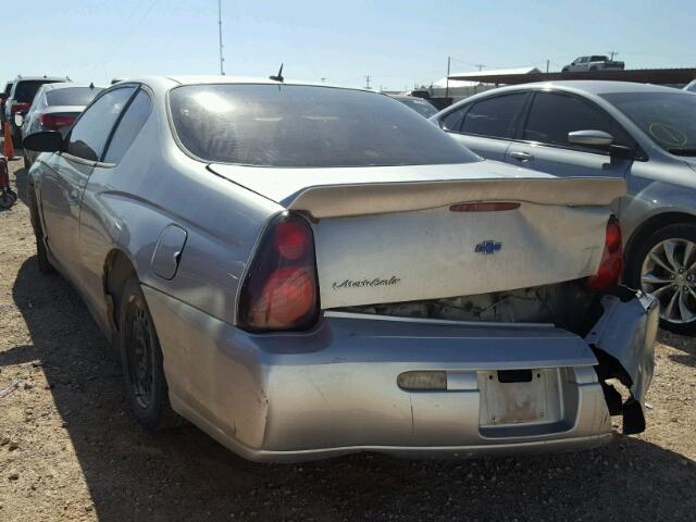 2G1WW12E659196376 - 2005 CHEVROLET MONTE CARL 银色 照片 3