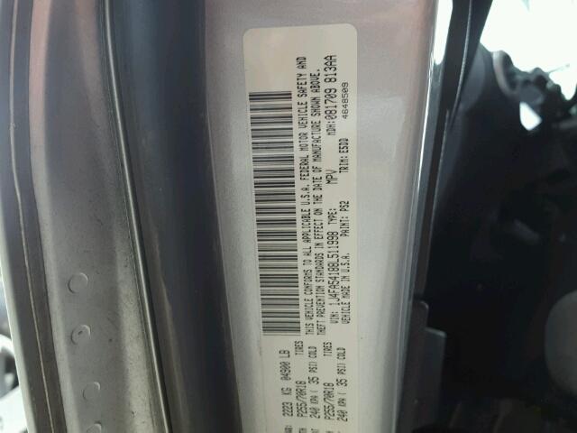 1J4FA54188L511998 - 2008 JEEP WRANGLER S SILVER photo 10