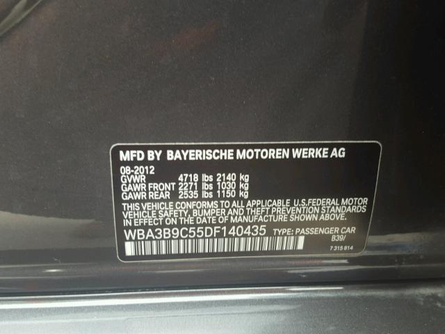 WBA3B9C55DF140435 - 2013 BMW 335 XI Graphit Foto 10