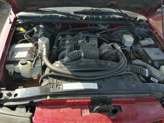 1GTCS1450YK289870 - 2000 GMC SONOMA BURGUNDY photo 7