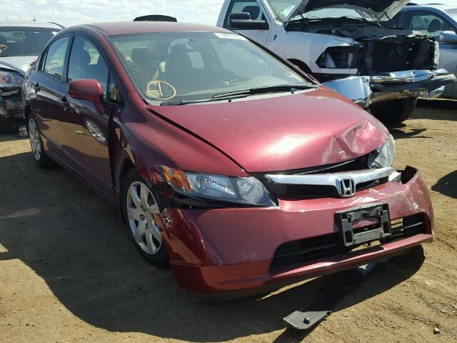 1HGFA16536L126877 - 2006 HONDA CIVIC BURGUNDY photo 1