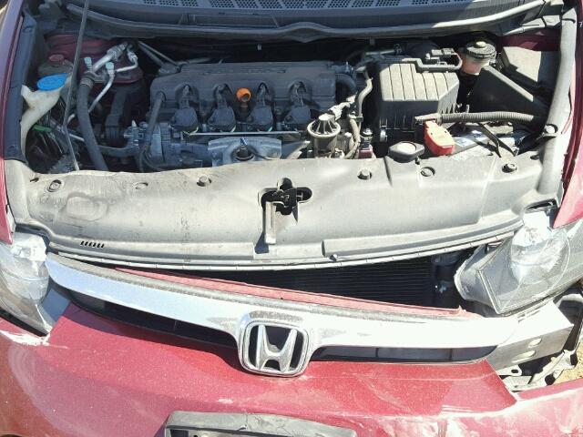 1HGFA16536L126877 - 2006 HONDA CIVIC BURGUNDY photo 7