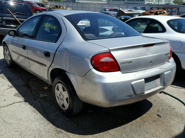 1B3ES26C23D111791 - 2003 DODGE NEON SE SILVER photo 3