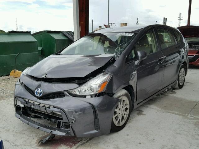 JTDZN3EU4FJ032734 - 2015 TOYOTA PRIUS V GRAY photo 2