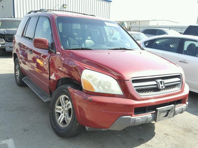 2HKYF18693H614679 - 2003 HONDA PILOT EXL RED photo 1