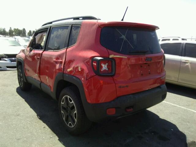 ZACCJBCB3HPE40500 - 2017 JEEP RENEGADE T RED photo 3