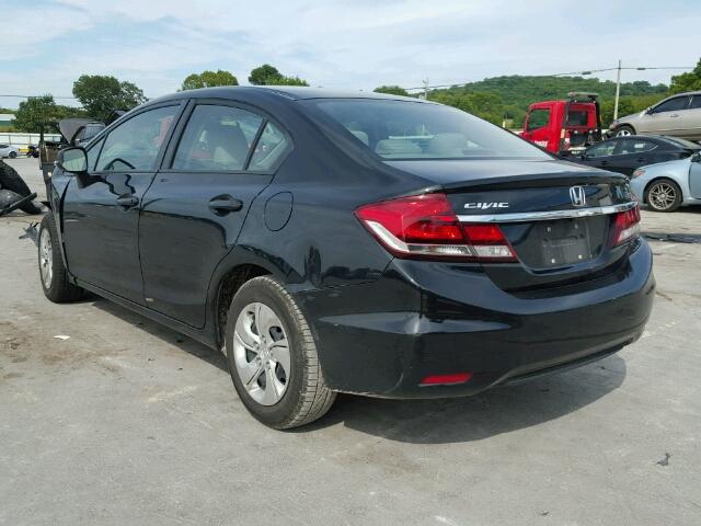 19XFB2F55DE065846 - 2013 HONDA CIVIC BLACK photo 3