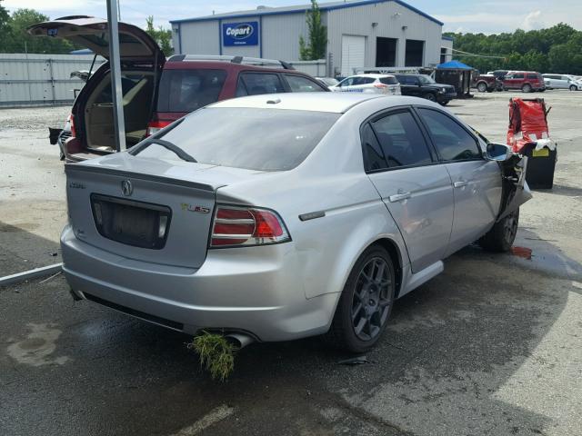 19UUA76567A009396 - 2007 ACURA TL TYPE S SILVER photo 4