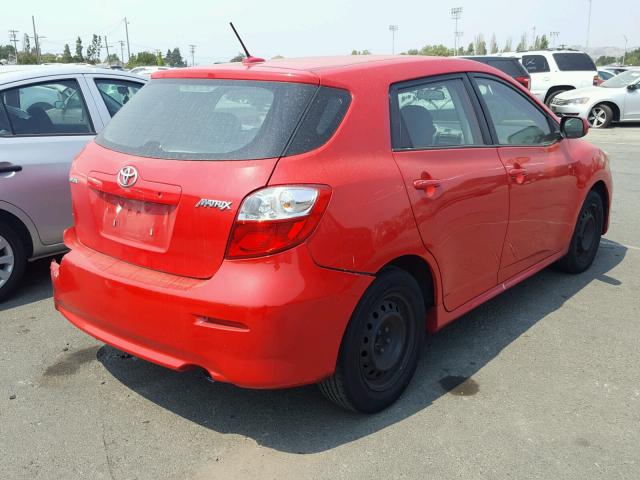 2T1KU40EX9C010022 - 2009 TOYOTA COROLLA MA RED photo 4