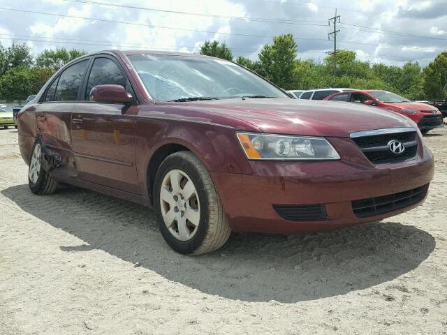 5NPET46C68H362841 - 2008 HYUNDAI SONATA GLS RED photo 1