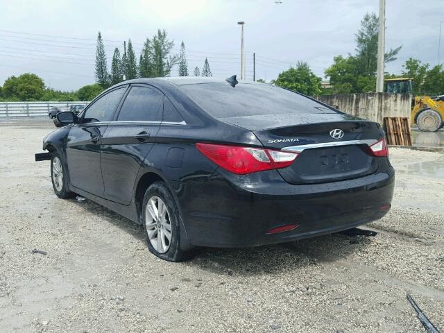 5NPEB4AC7DH629666 - 2013 HYUNDAI SONATA GLS BLACK photo 3