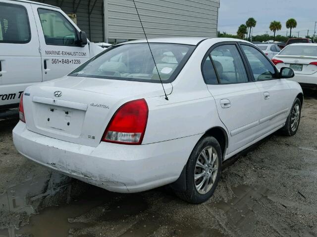 KMHDN45D91U239509 - 2001 HYUNDAI ELANTRA GL WHITE photo 4