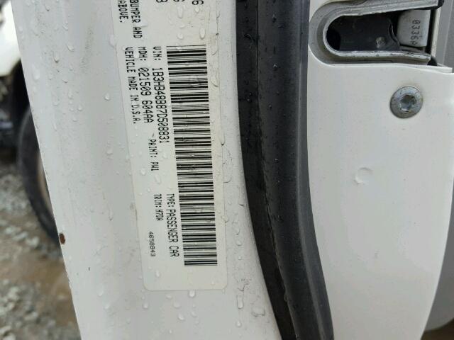 1B3HB48B87D508831 - 2007 DODGE CALIBER WHITE photo 10