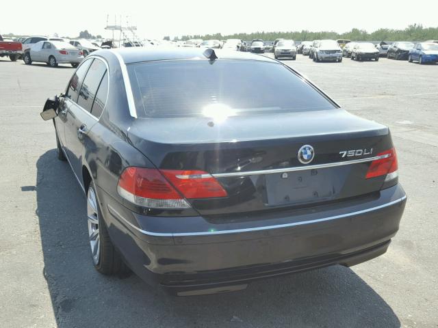 WBAHN83547DT66554 - 2007 BMW 750 BLACK photo 3