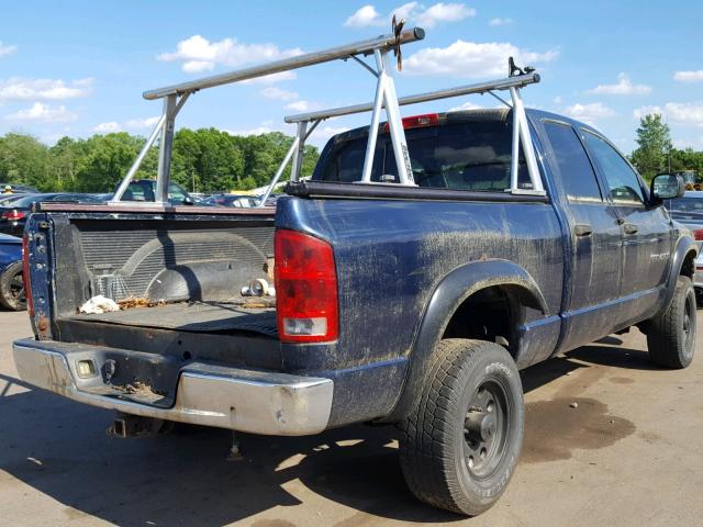 3D7KU28D54G113871 - 2004 DODGE RAM 2500 S BLUE photo 4