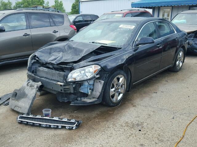 1G1ZC5EB6A4135413 - 2010 CHEVROLET MALIBU 1LT BLACK photo 2