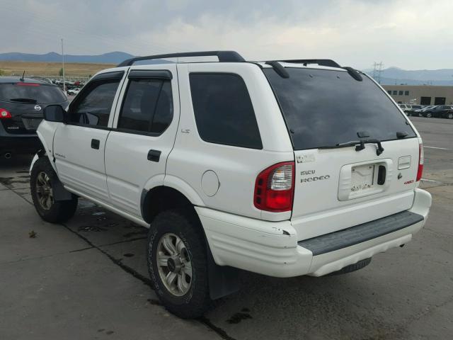 4S2DM58WXY4353270 - 2000 ISUZU RODEO S WHITE photo 3