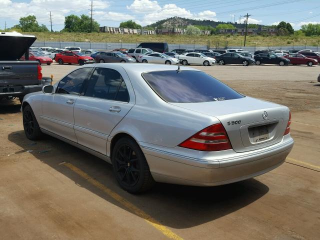 WDBNG75J01A191814 - 2001 MERCEDES-BENZ S 500 SILVER photo 3