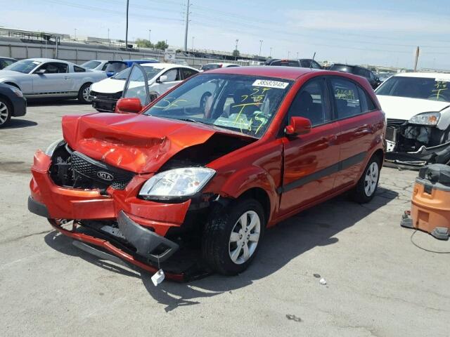 KNADE243396496681 - 2009 KIA RIO 5 SX RED photo 2