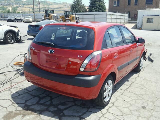 KNADE243396496681 - 2009 KIA RIO 5 SX RED photo 4