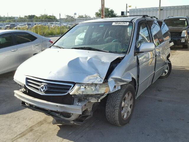 2HKRL18022H539394 - 2002 HONDA ODYSSEY EX SILVER photo 2