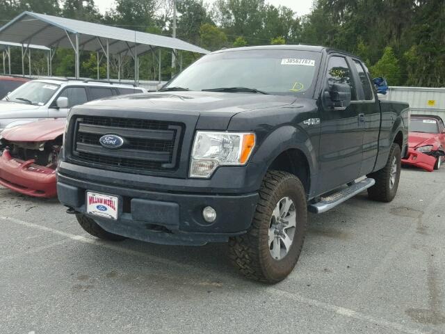 1FTFX1EF2DKF07839 - 2013 FORD F150 SUPER BLACK photo 2