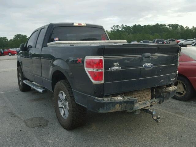 1FTFX1EF2DKF07839 - 2013 FORD F150 SUPER BLACK photo 3