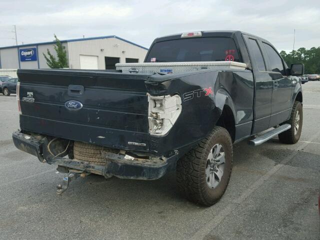 1FTFX1EF2DKF07839 - 2013 FORD F150 SUPER BLACK photo 4