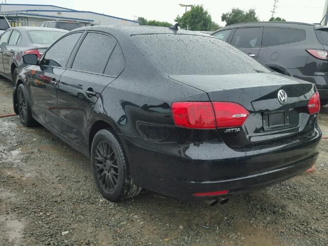 3VWD17AJ1EM365545 - 2014 VOLKSWAGEN JETTA SE BLACK photo 3