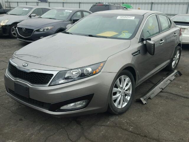 5XXGN4A70DG178823 - 2013 KIA OPTIMA EX GRAY photo 2