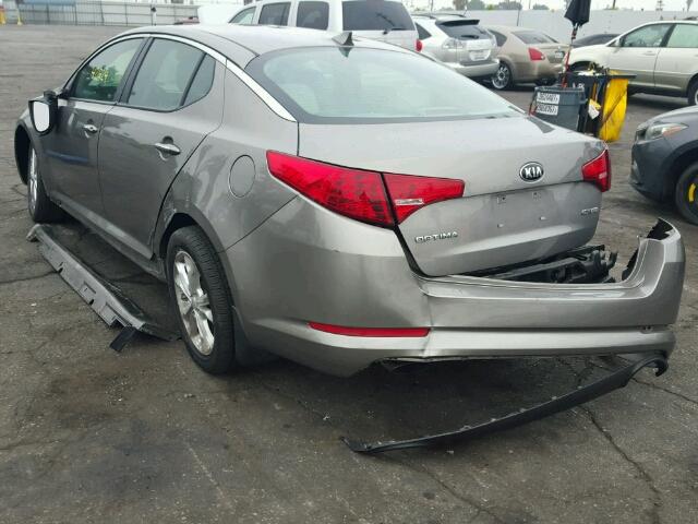 5XXGN4A70DG178823 - 2013 KIA OPTIMA EX GRAY photo 3