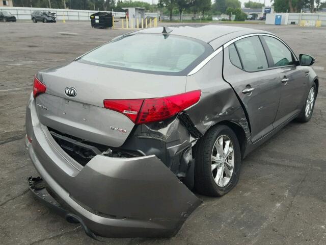 5XXGN4A70DG178823 - 2013 KIA OPTIMA EX GRAY photo 4