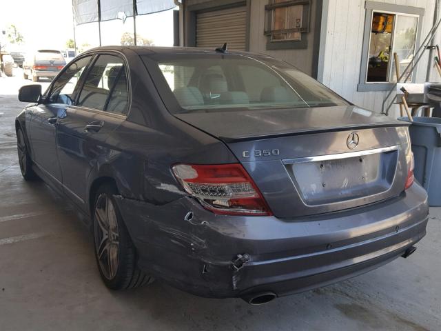 WDDGF56X08F075214 - 2008 MERCEDES-BENZ C 350 GRAY photo 3