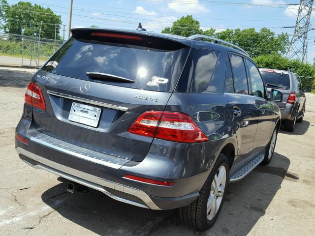 4JGDA2EB4CA024090 - 2012 MERCEDES-BENZ ML 350 BLU GRAY photo 4