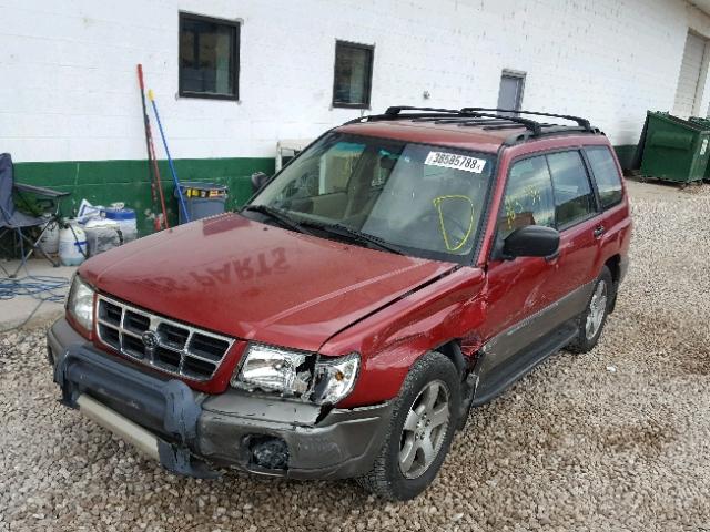 JF1SF6553XH741646 - 1999 SUBARU FORESTER S RED photo 2