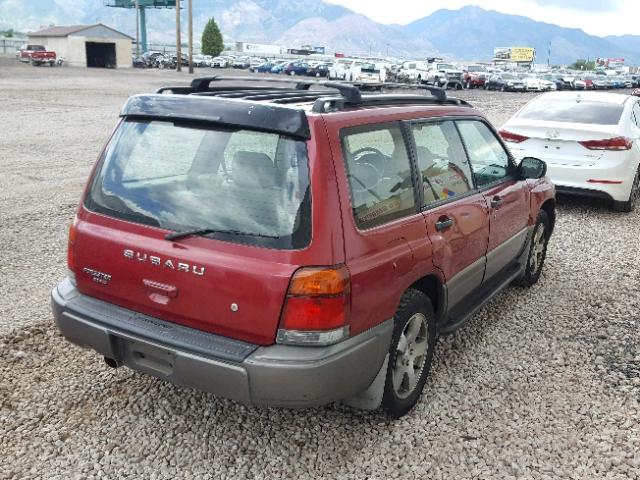 JF1SF6553XH741646 - 1999 SUBARU FORESTER S RED photo 4