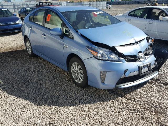 JTDKN3DPXD3030615 - 2013 TOYOTA PRIUS PLUG BLUE photo 1