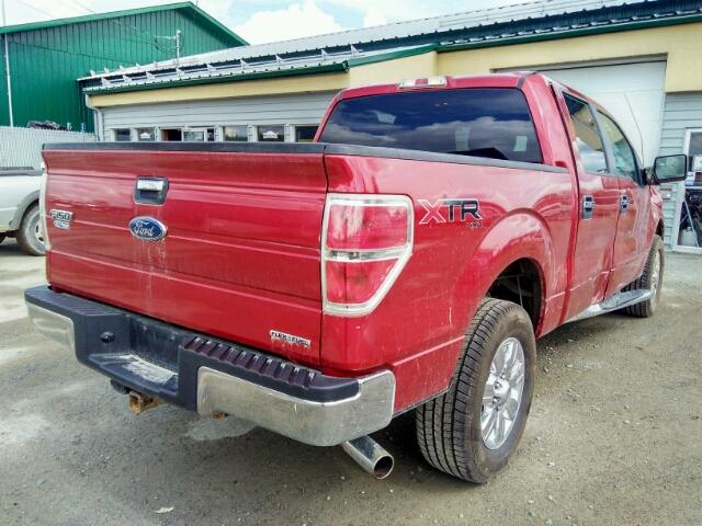 1FTFW1EF5CFC63145 - 2012 FORD F150 RED photo 4