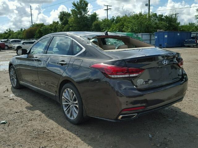 KMHGN4JE8FU014078 - 2015 HYUNDAI GENESIS BROWN photo 3