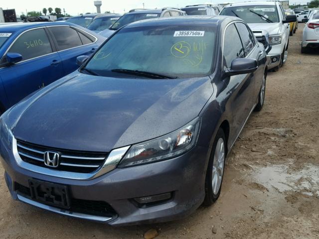 1HGCR3F80FA025020 - 2015 HONDA ACCORD EXL GRAY photo 2