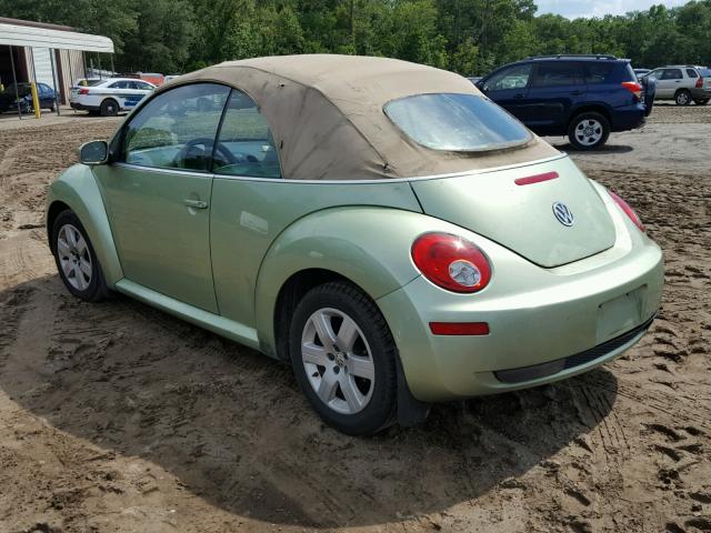 3VWRF31Y07M404299 - 2007 VOLKSWAGEN NEW BEETLE 绿色 照片 3