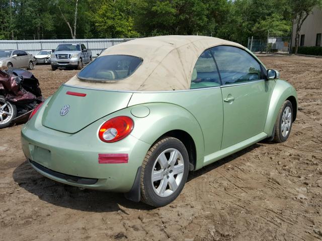 3VWRF31Y07M404299 - 2007 VOLKSWAGEN NEW BEETLE 绿色 照片 4