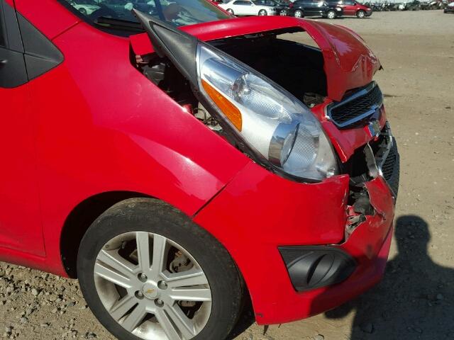 KL8CD6S91EC537703 - 2014 CHEVROLET SPARK 1LT RED photo 9