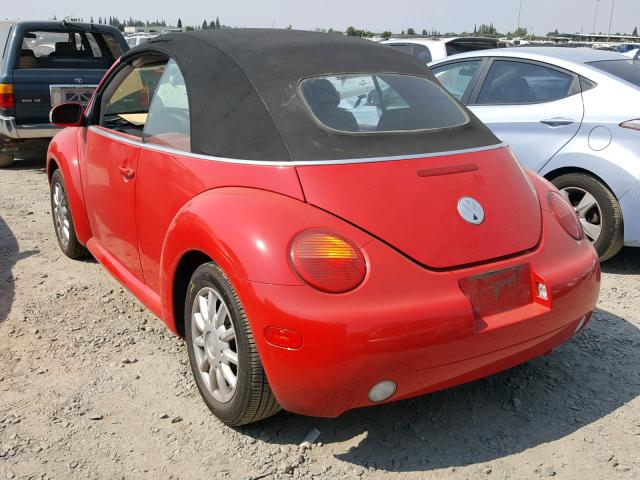 3VWCM31Y84M317287 - 2004 VOLKSWAGEN NEW BEETLE 红色 照片 3