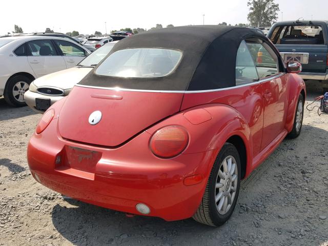 3VWCM31Y84M317287 - 2004 VOLKSWAGEN NEW BEETLE 红色 照片 4