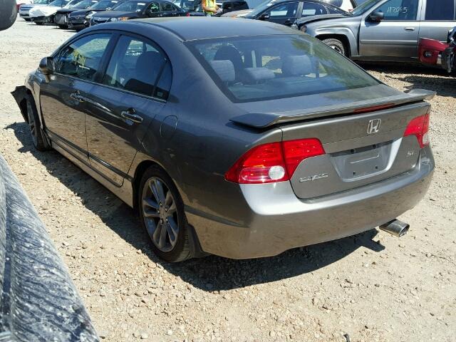 2HGFA55598H703193 - 2008 HONDA CIVIC SI GRAY photo 3