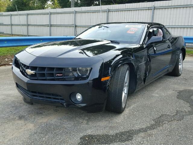 2G1FC1E31C9207249 - 2012 CHEVROLET CAMARO LT BLACK photo 2